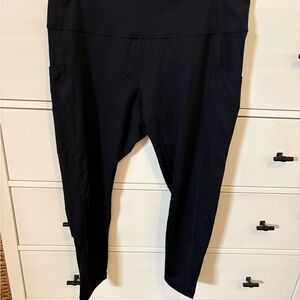 Zella Black High-Waist Leggings with Side Pockets
